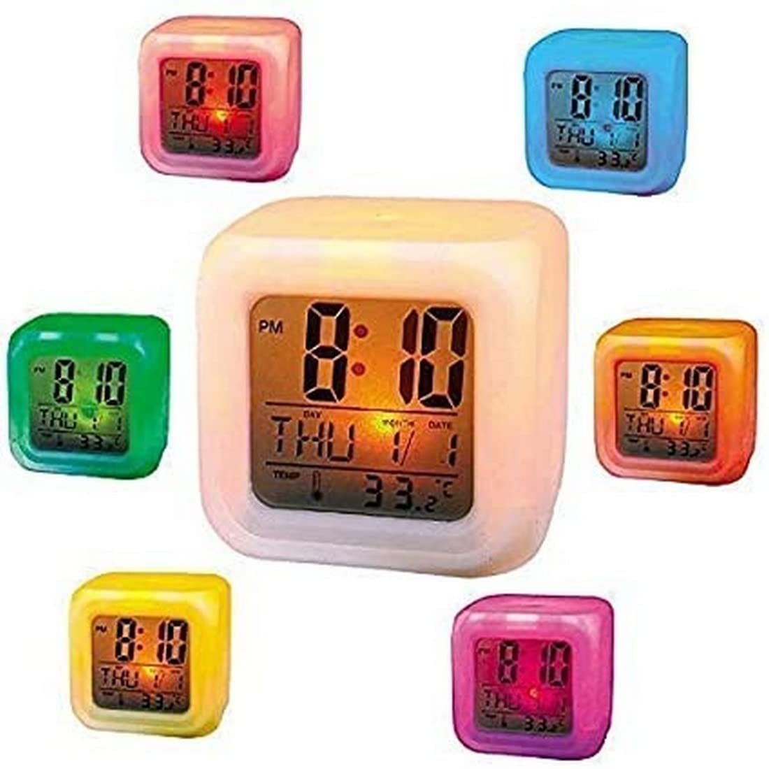 Color Changing Multicolour Clock | Digital Led Alarm Clock
